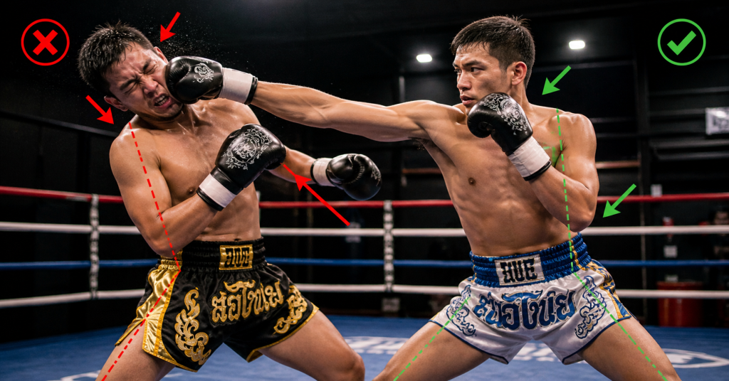 Deux boxeurs en sparring montrant les erreurs sparring courantes de position et de garde